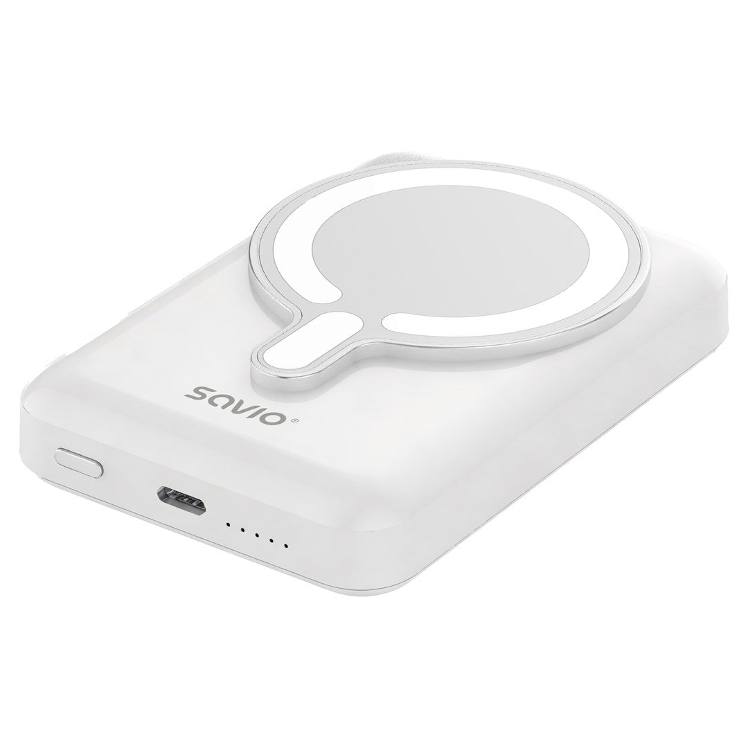 SAVIO Wireless Power Bank 10000mAh with LED Indicators - BA-13