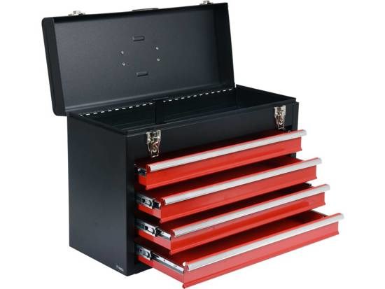 Yato YT-08874 small parts/tool box Stainless steel Black  Red