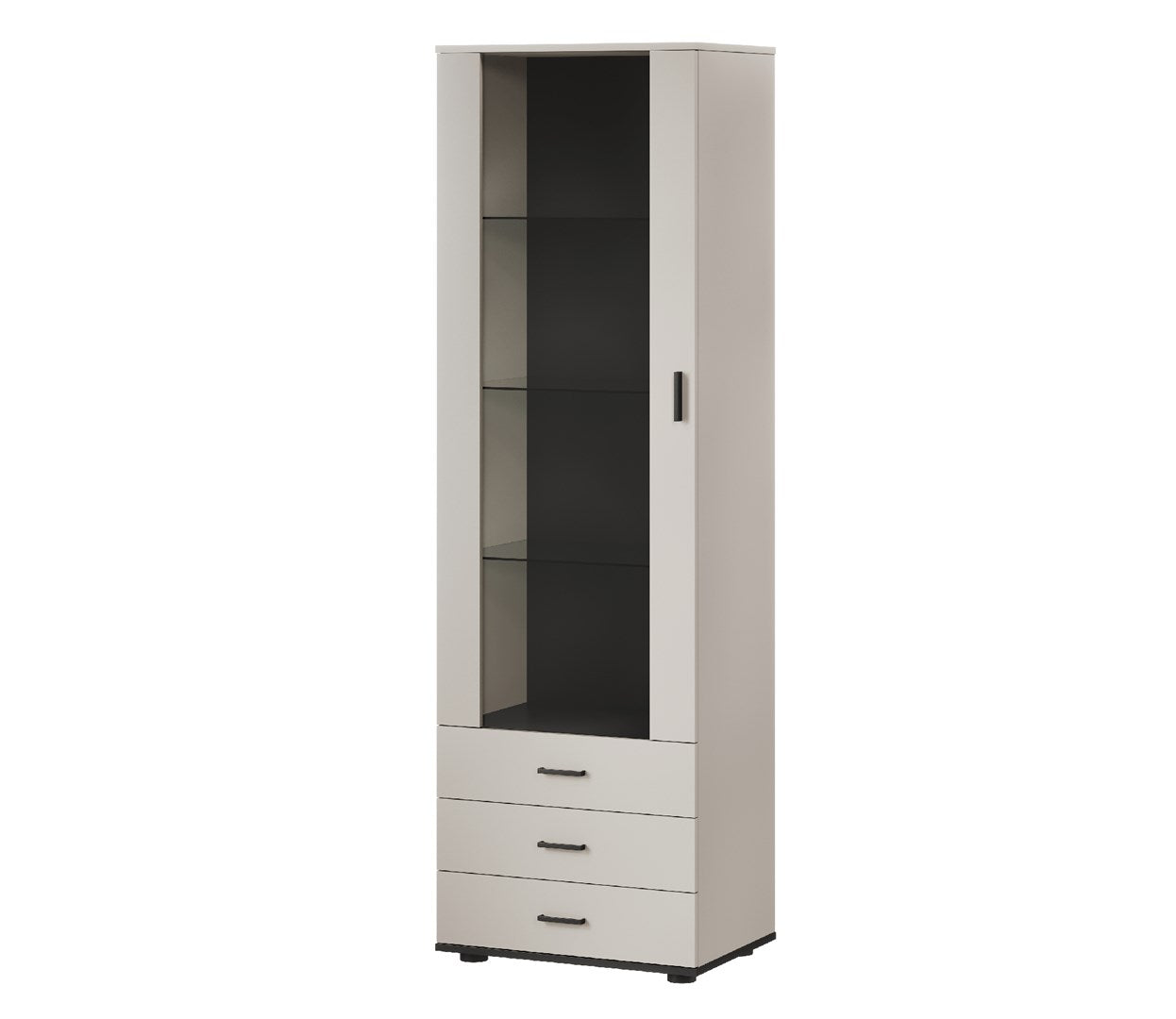 Cama S1 SOHO Display Cabinet 60x41x192 Cashmere + Black