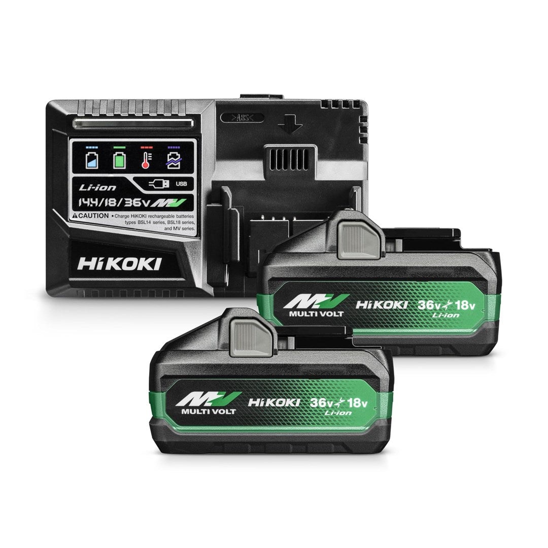 HIKOKI Battery Set 36V 2.5Ah BSL36A18X 2pcs + Charger UC18YSL3 WHZ