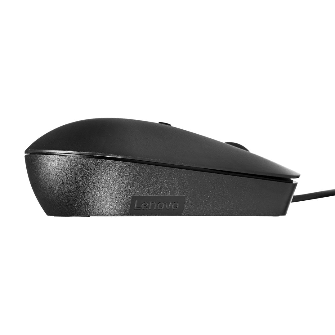 Lenovo 400 Compact Wired Optical Mouse - 4 Buttons - Raven Black - GY51D20875