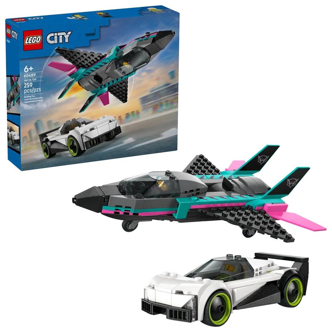 LEGO CITY Jet vs Car Vehicle Toys Playset 60489
