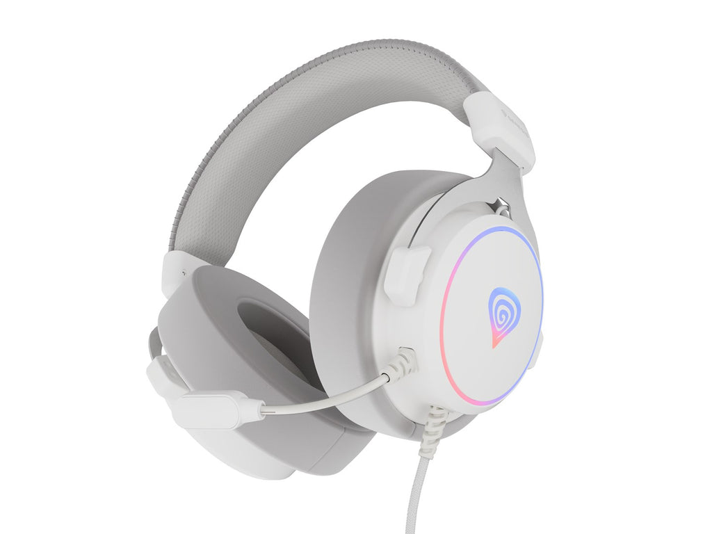 GENESIS Neon 764 Wired Gaming Headset USB Type-A White