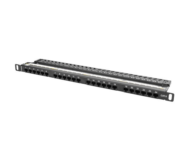 Lanberg Patch Panel 0.5U PPU6-0024-B Black 24 Ports