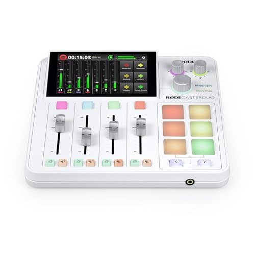 RODECaster Duo White Podcast production studio Music production station  white