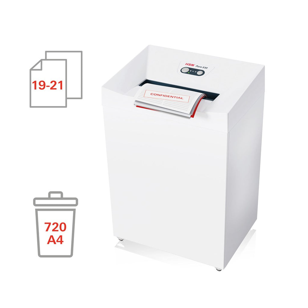 HSM Pure 530 shredder  80 l  3 9 mm