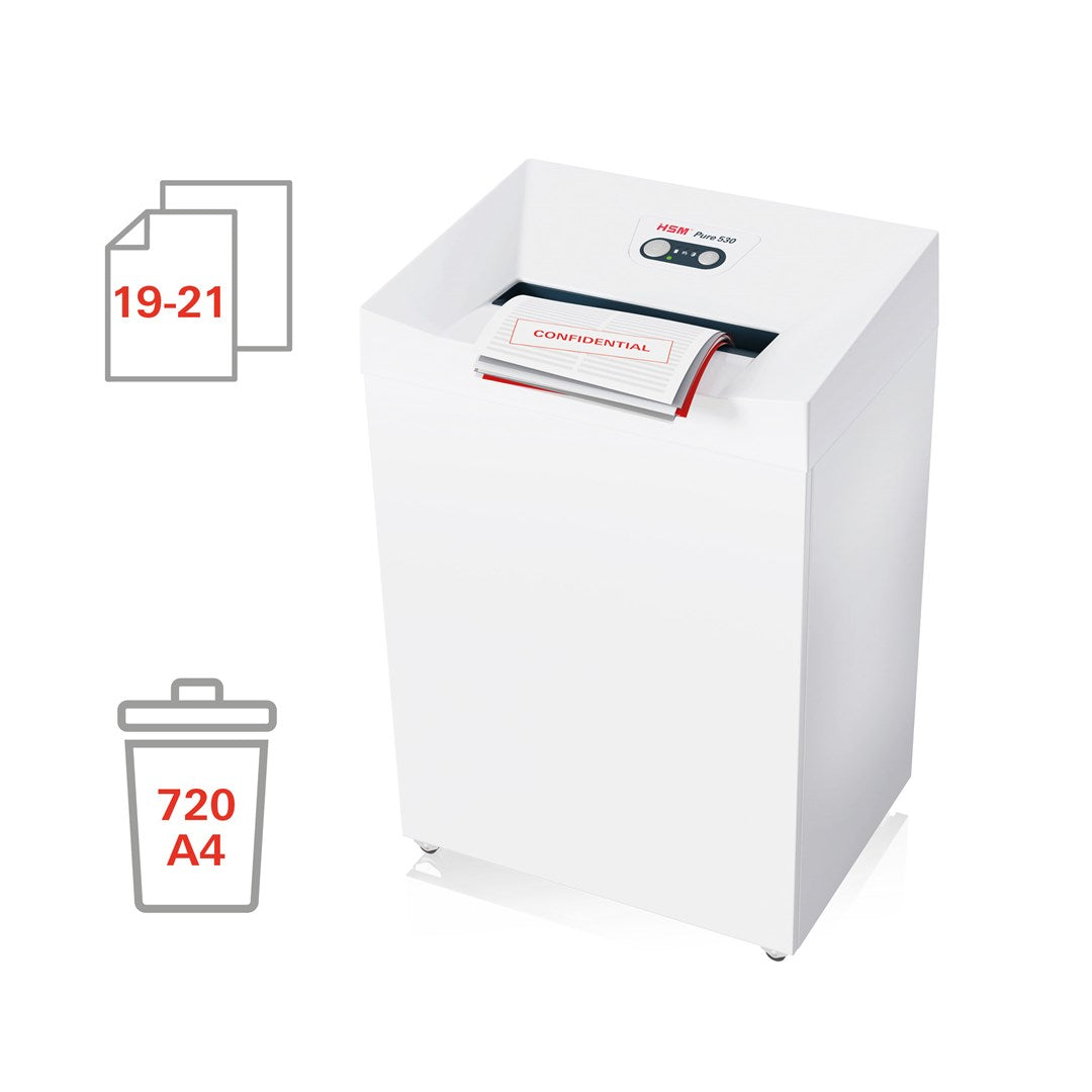 HSM Pure 530 shredder  80 l  3 9 mm
