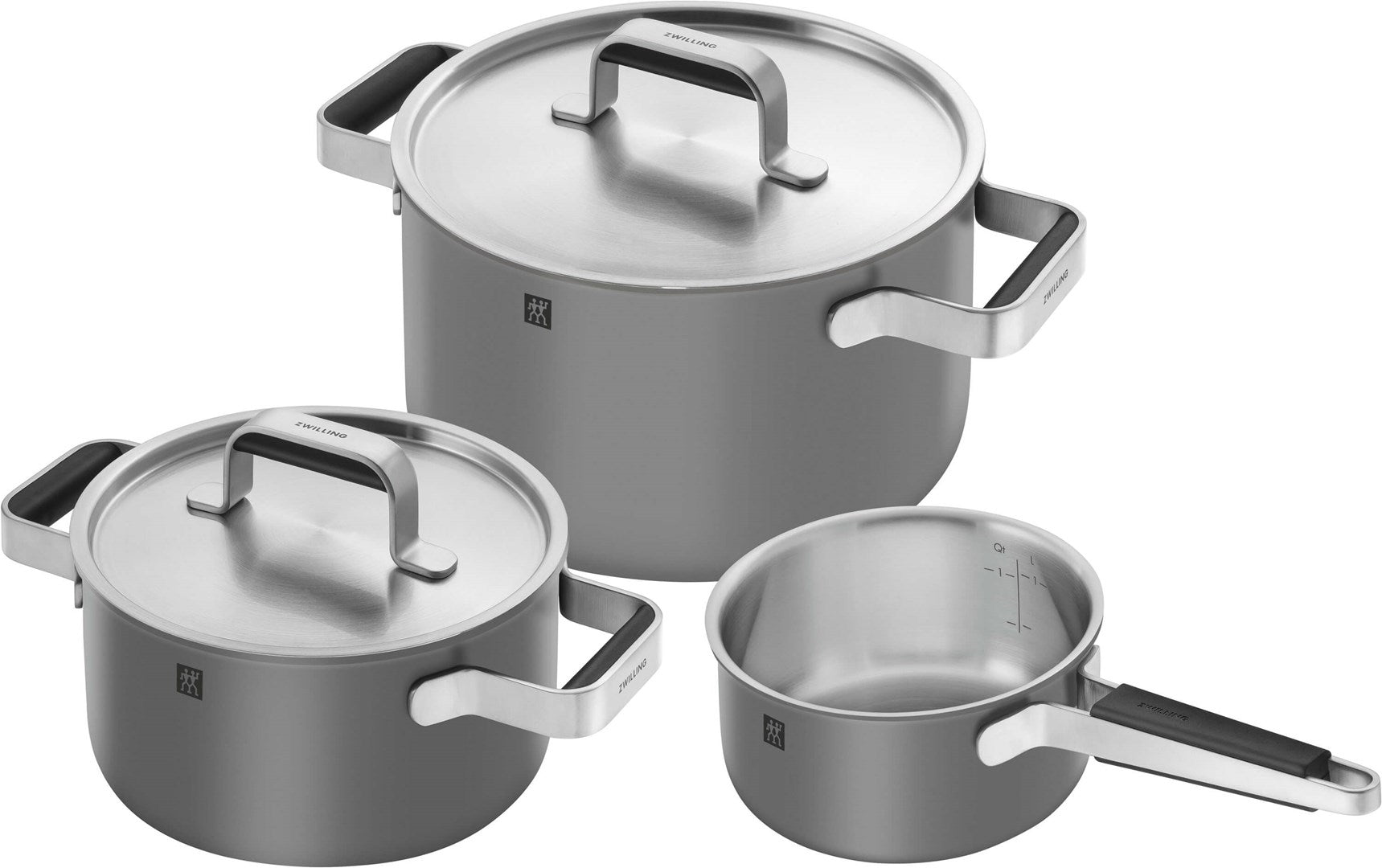 ZWILLING PURE 3-Piece Cookware Set Grey