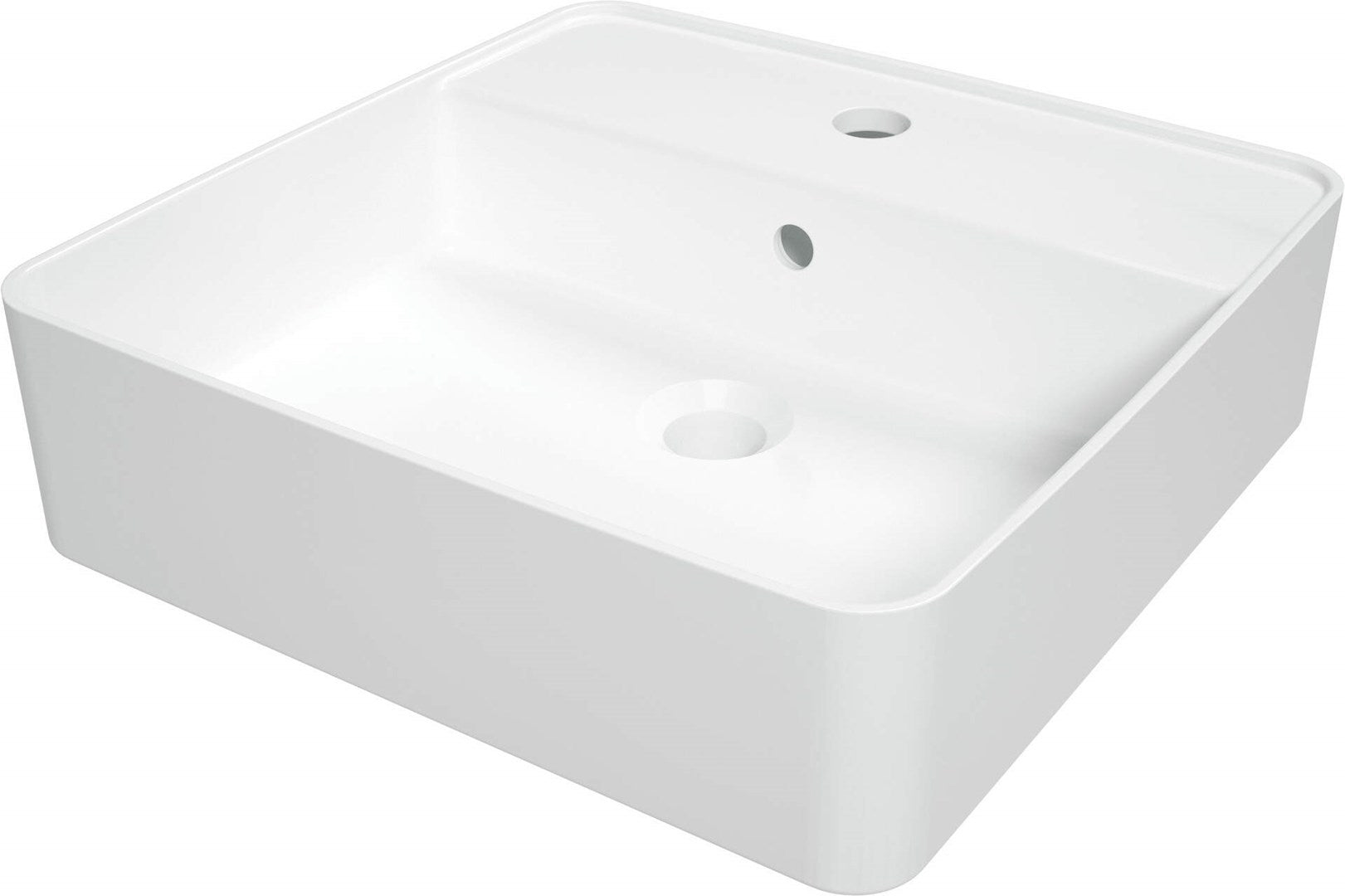 Countertop Ceramic Washbasin with Space for a Tap