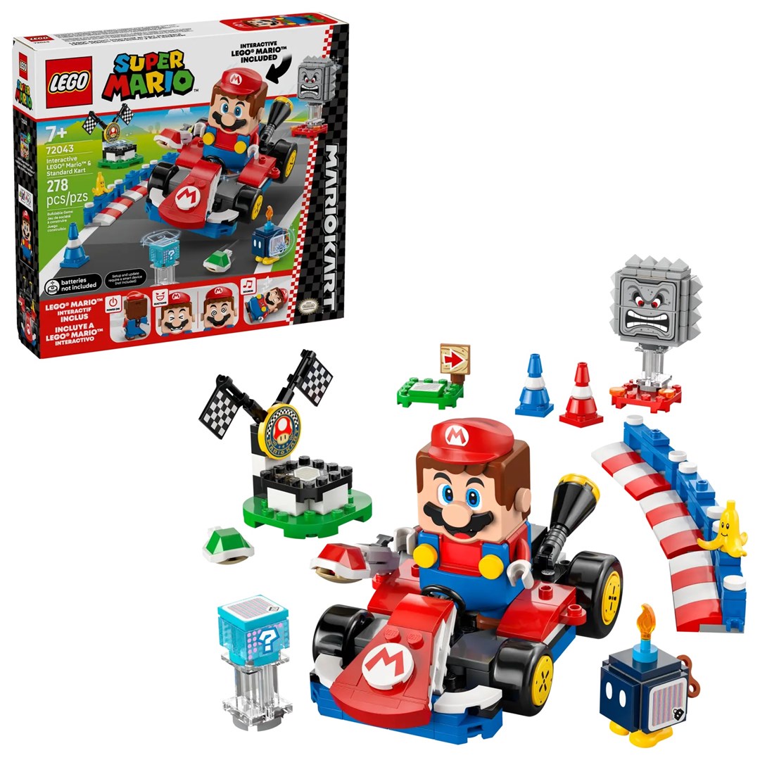 LEGO Super Mario Interactive Mario and Standard Kart Playset 72043