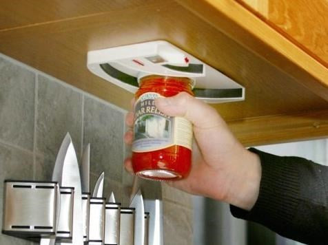 Jar and Bottle Opener Under-Cabinet Mounted for Disabled - Fits Lids 1-9 cm