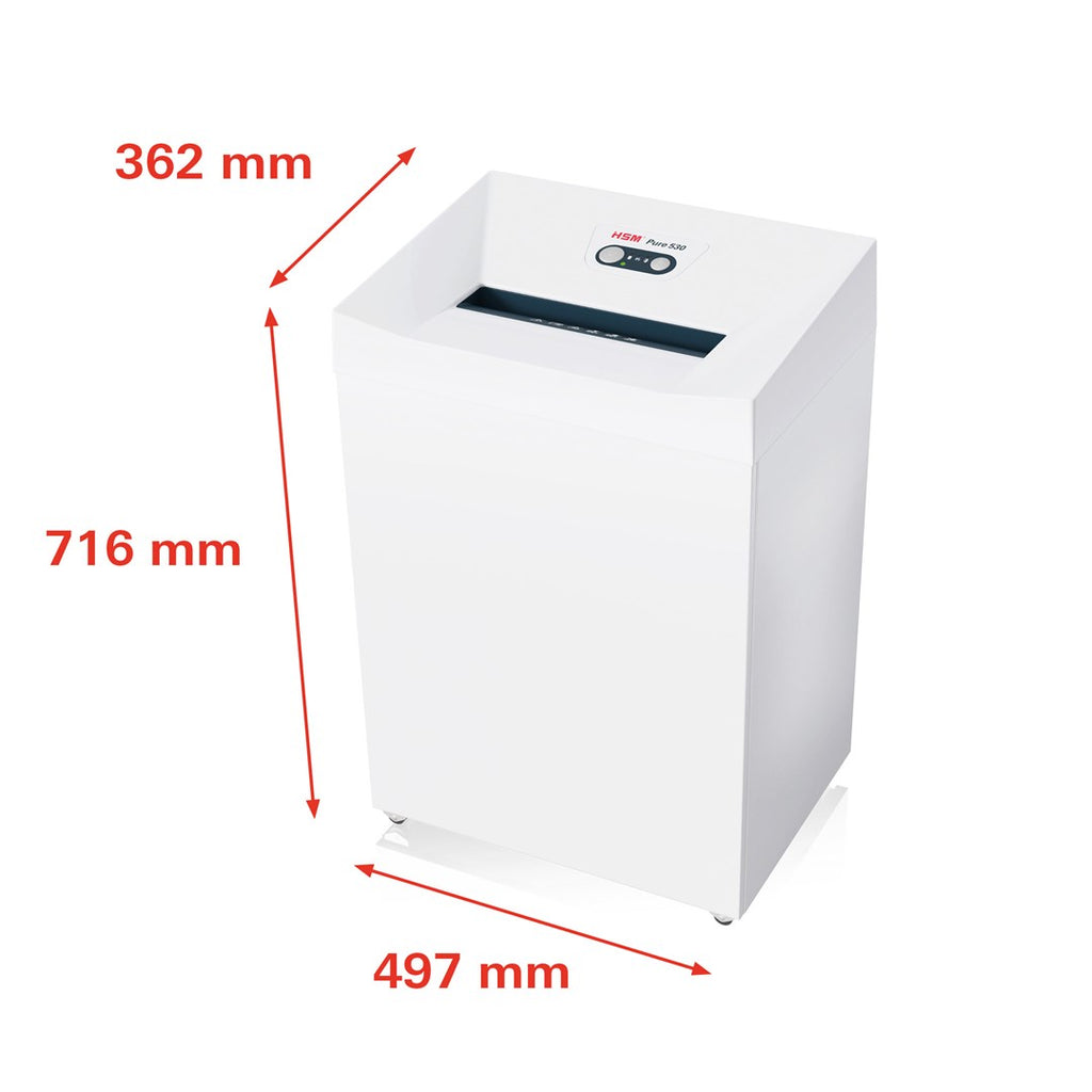 HSM Pure 530 shredder  80 l  3 9 mm