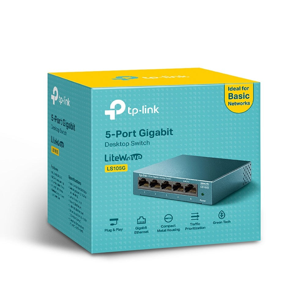 TP-Link 5-Port 10/100/1000Mbps Desktop Network Switch TL-LS105G