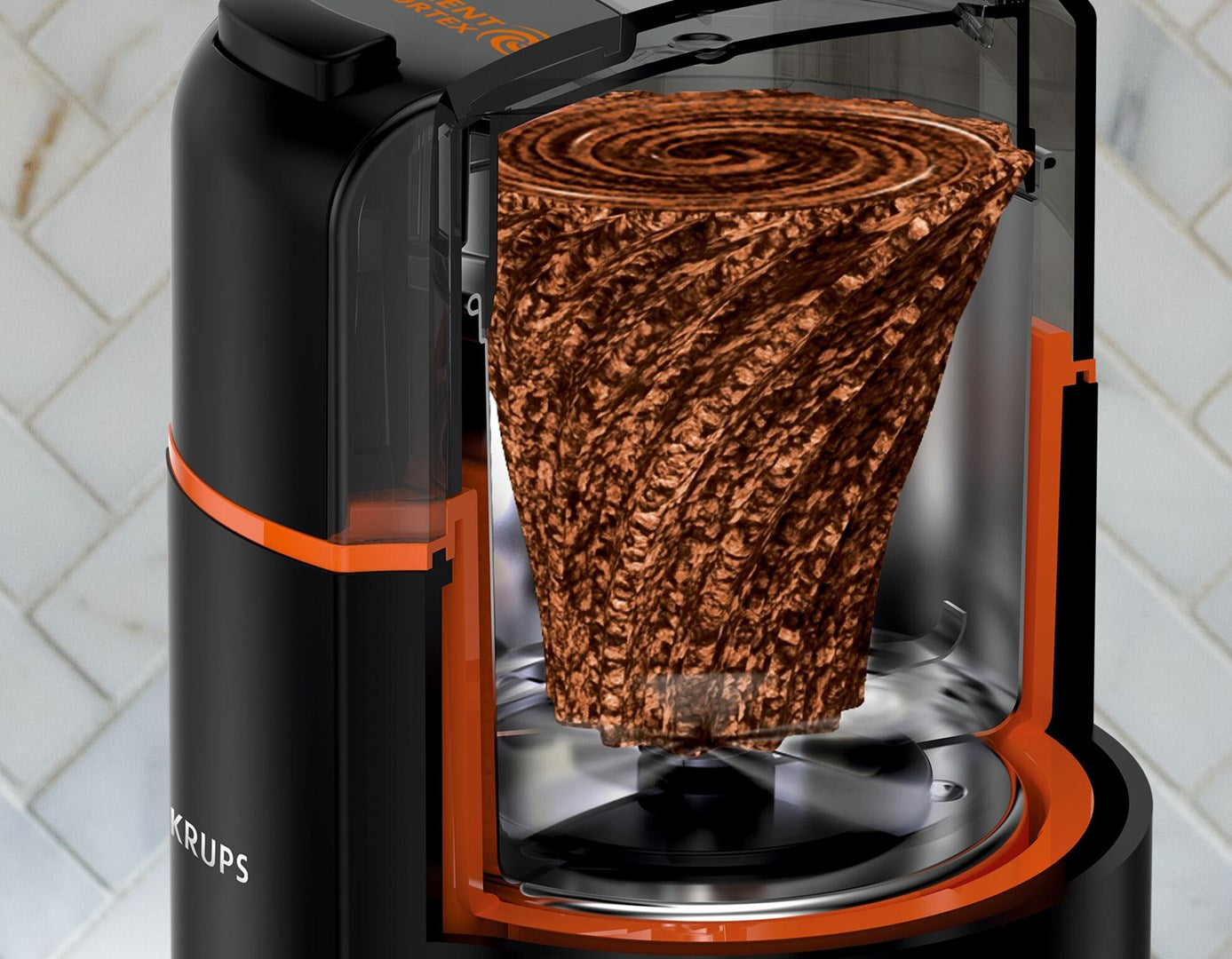 Krups Silent Vortex GX3328 Coffee and Spice Grinder - 175 W - Black