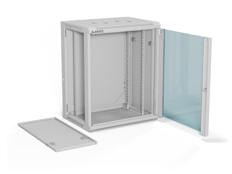 ALANTEC Racking cabinet 19  15U 600x450  Grey FLAT PACK