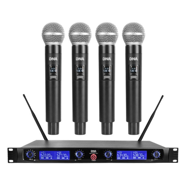 DNA WM4 VOCAL SET - Wireless Microphone System with 4 Handheld Transmitters