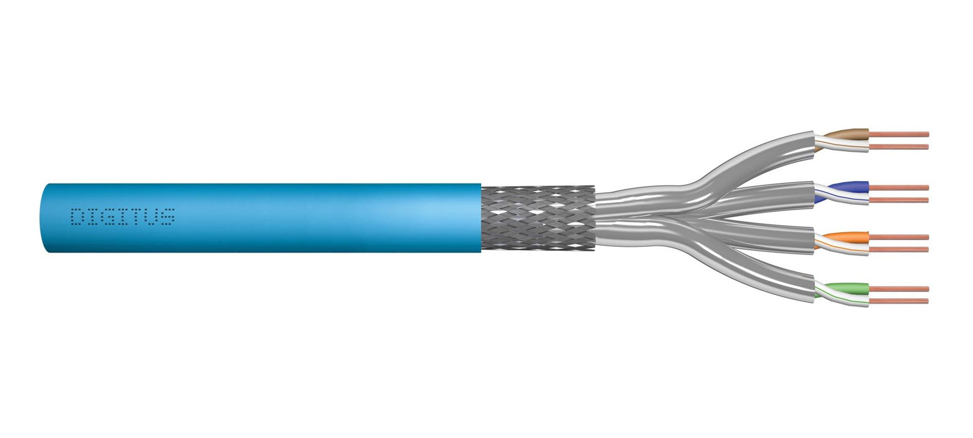 DIGITUS Cat.6A S/FTP Eca AWG 23/1 LSOH 100 m Blue Installation Cable