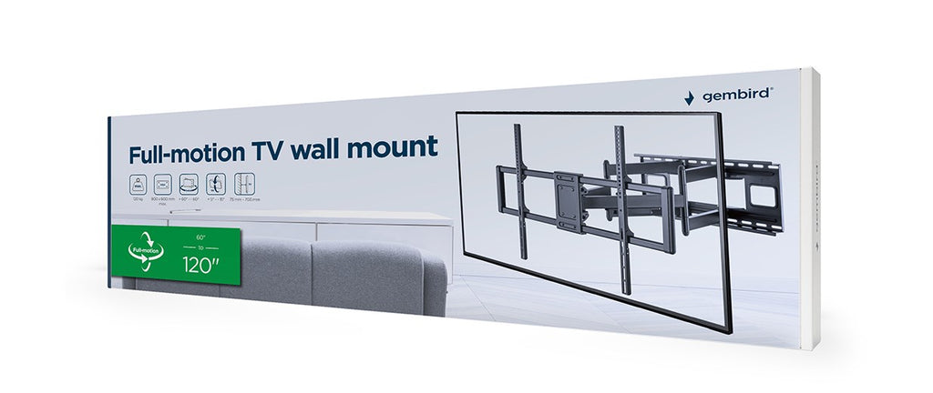 Gembird WM-120ST-01 TV Mount/Stand, 3.05 m (120), Black