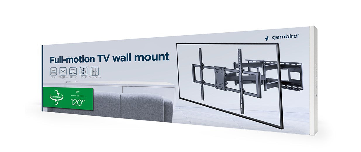 Gembird WM-120ST-01 TV Mount/Stand, 3.05 m (120), Black