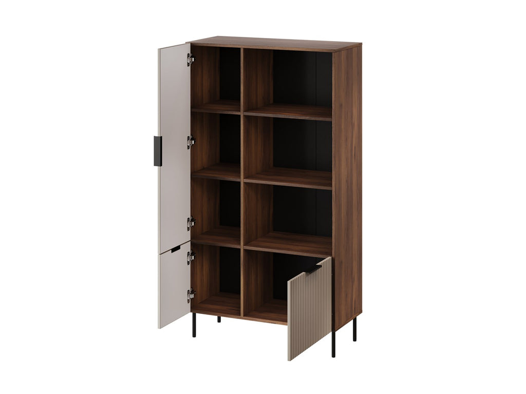 Cama Bookcase 90x42x165 Walnut/Cashmere 4 ALMERA