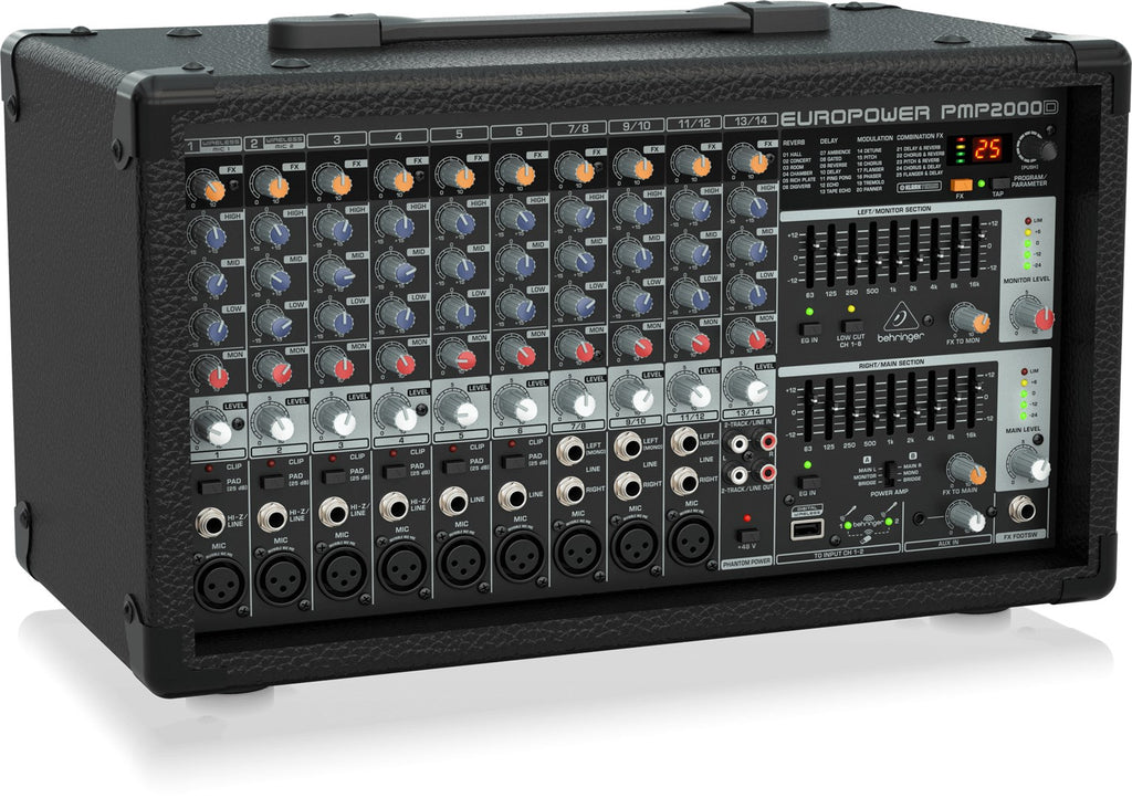 Behringer PMP2000D Powered Mixer with 2000 Watts and Multi-FX Processor