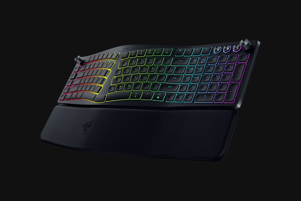 Razer Pro Type Ergo keyboard Universal USB + RF Wireless + Bluetooth QWERTY US English Black