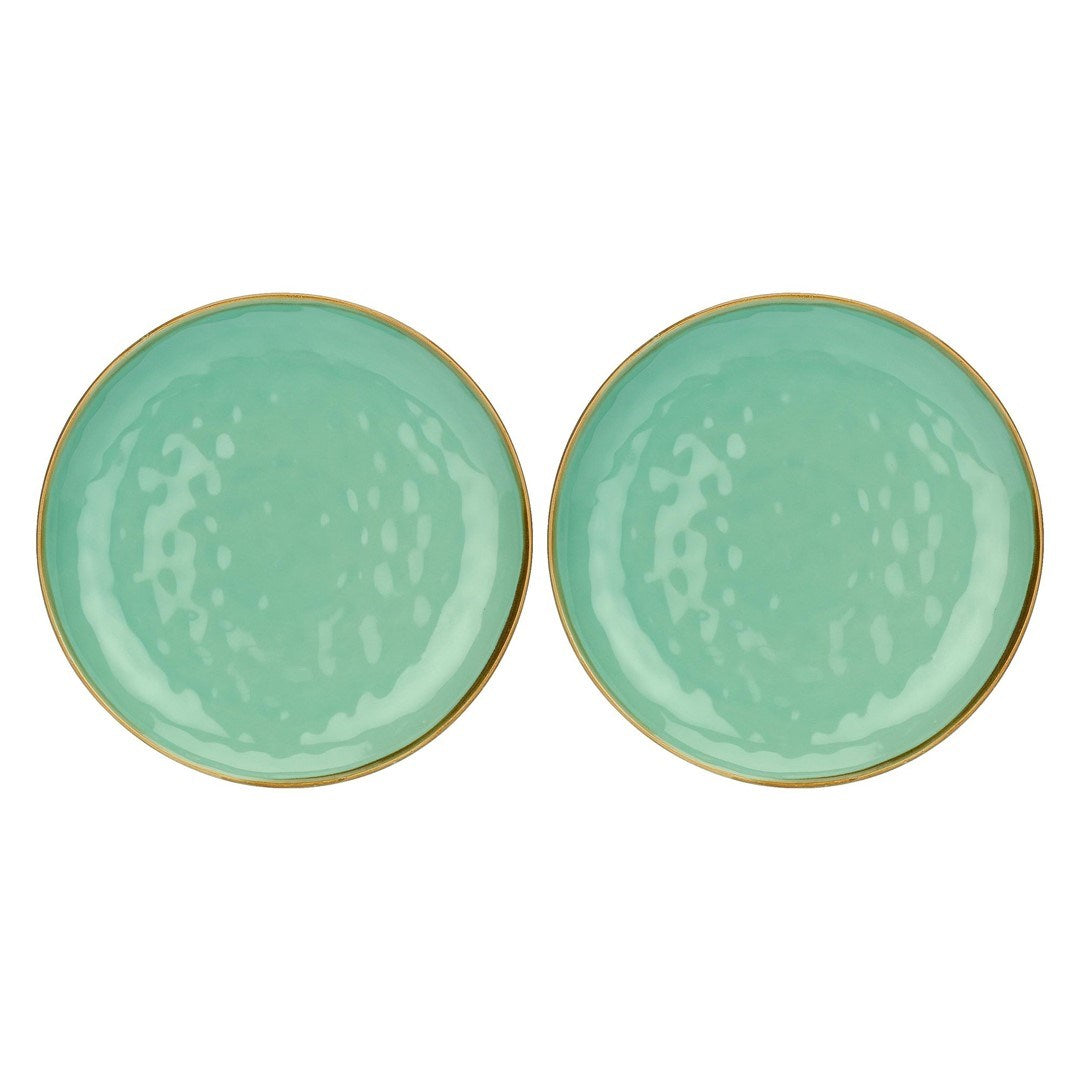 Set of 2 round platters Concerto Verde Acqua - Mint  32 cm