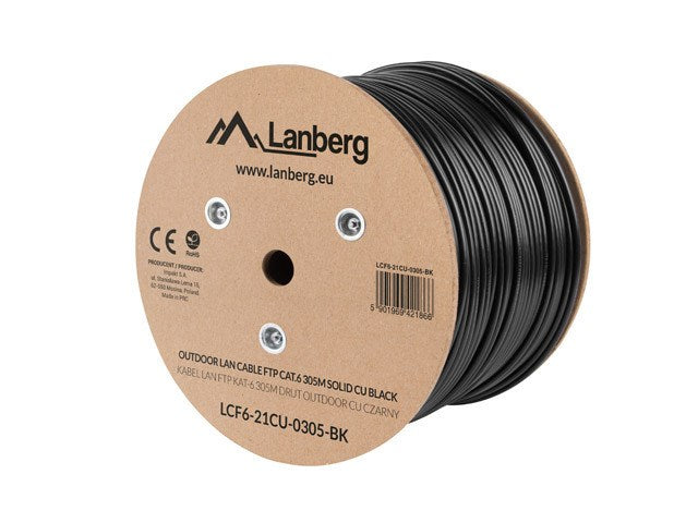 Lanberg LCF6-21CU-0305-BK Networking Cable Black 305 m Cat6 F/UTP