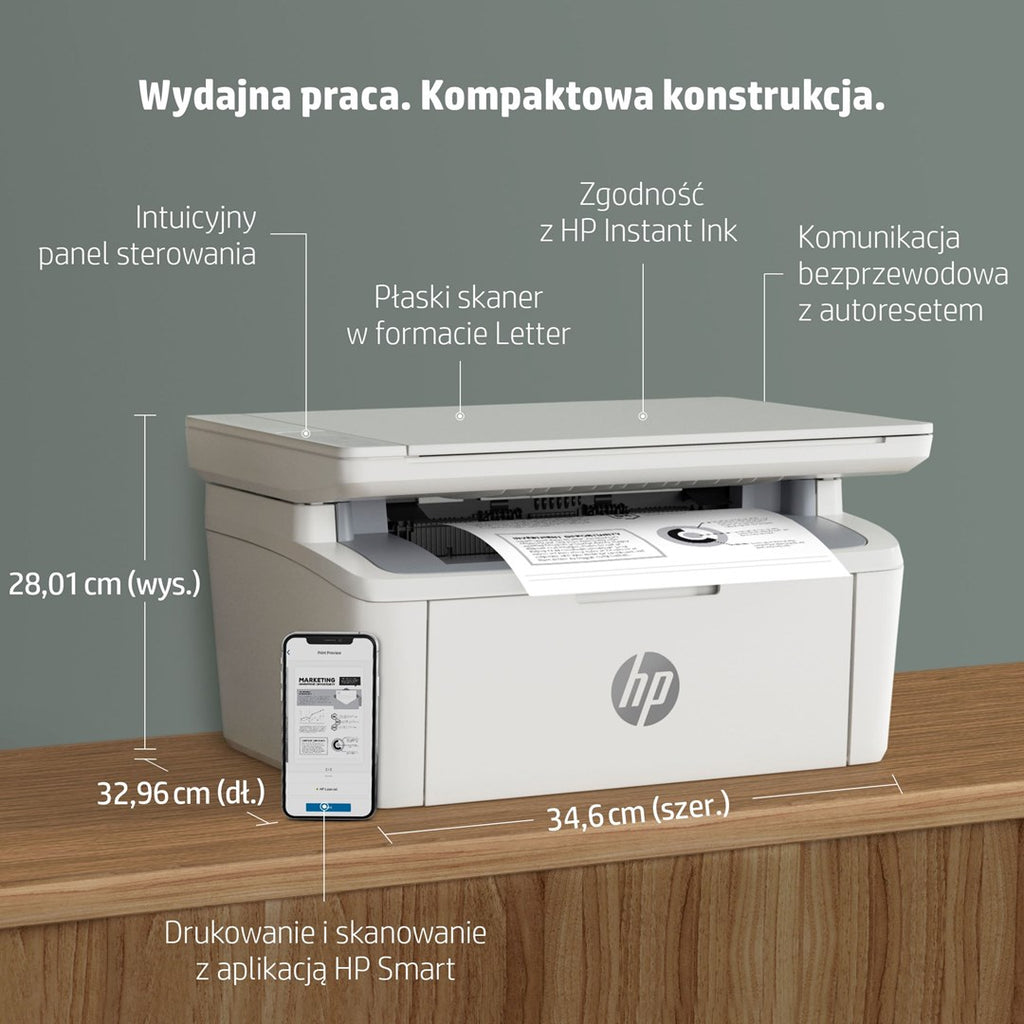 HP LaserJet M140w - Black and White Laser Multifunction Printer