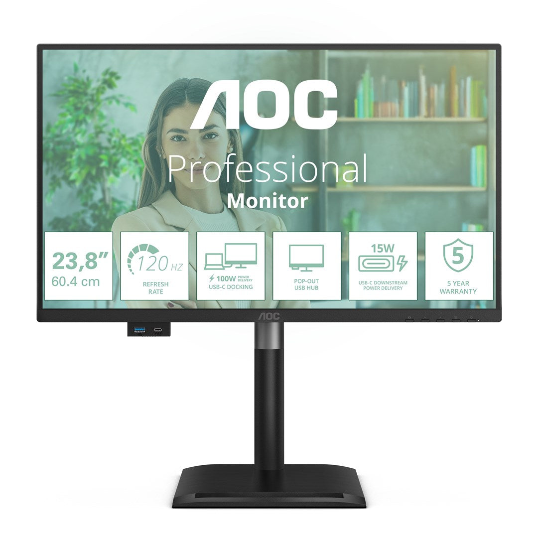 AOC 24P4CV computer monitor 60.5 cm (23.8 ) 1920 x 1080 pixels Full HD LED Black