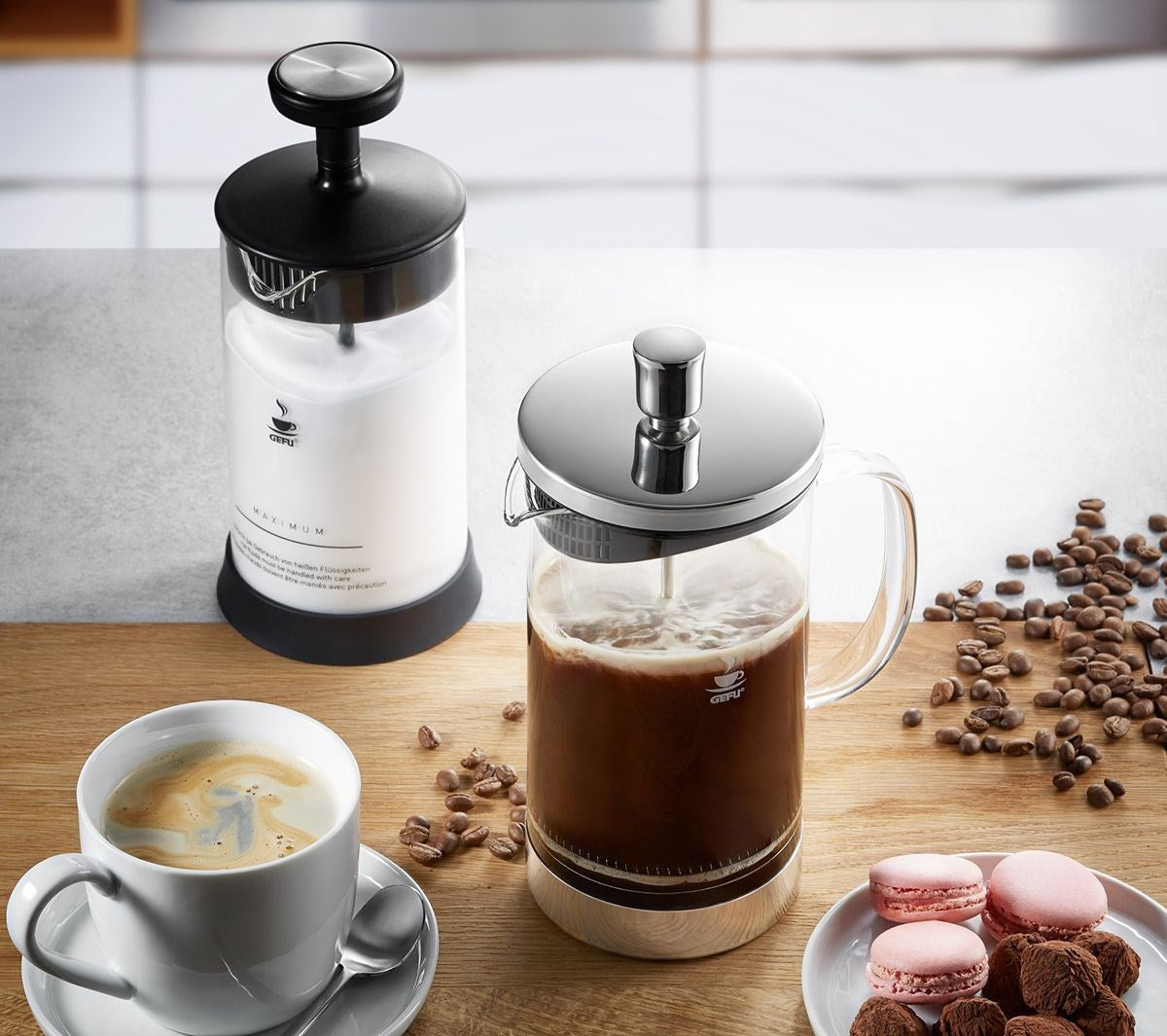 GEFU 16191 Manual Coffee Maker French Press 1 L Transparent