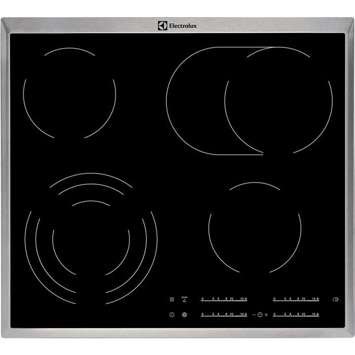 Electrolux Ceramic Hob 60 cm 4 Zones Black EHF46547XK