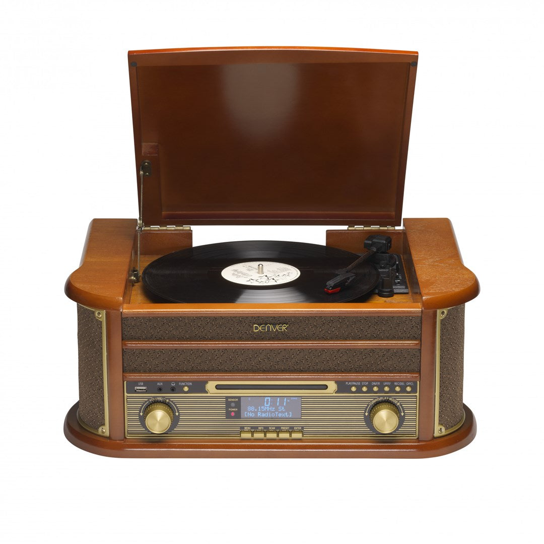 DENVER MRD-51 Audio System - Brown Wood Finish