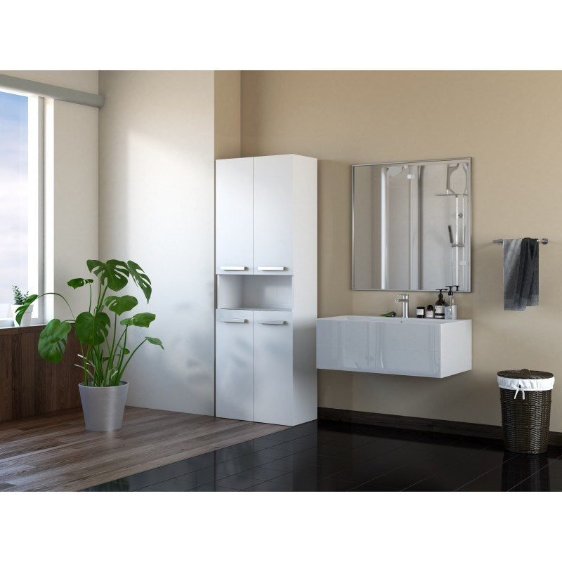 Topeshop NEL 2K DK BIEL Bathroom Storage Cabinet White