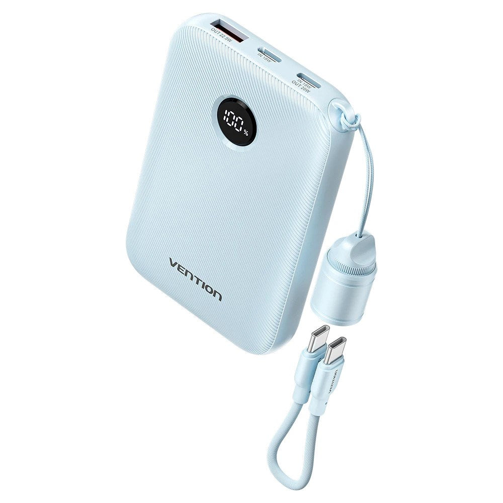Vention 10000mAh Powerbank 2xUSB-C 1xUSB-A 22.5W  blue