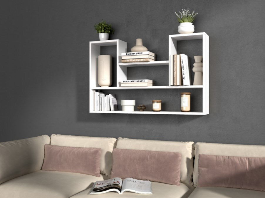 BILBAO 4P Hanging Rack 100x16x60 cm White