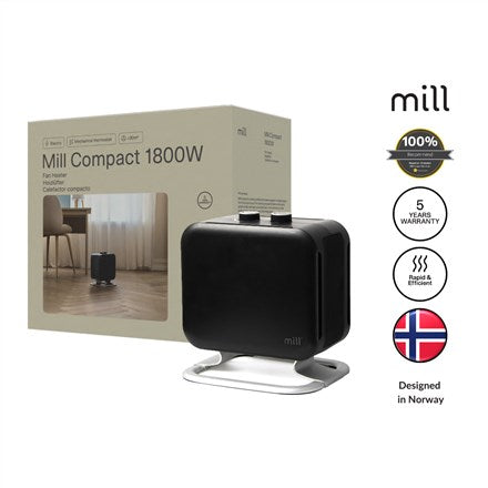 mill PTC Fan Heater CUS1800MECBA Electric Space Heater 1800 W Black