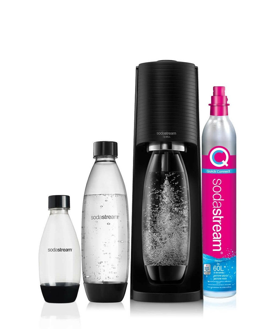 SodaStream Terra Nero Value Pack Metal  Plastic  Polyethylene terephthalate (PET) Black
