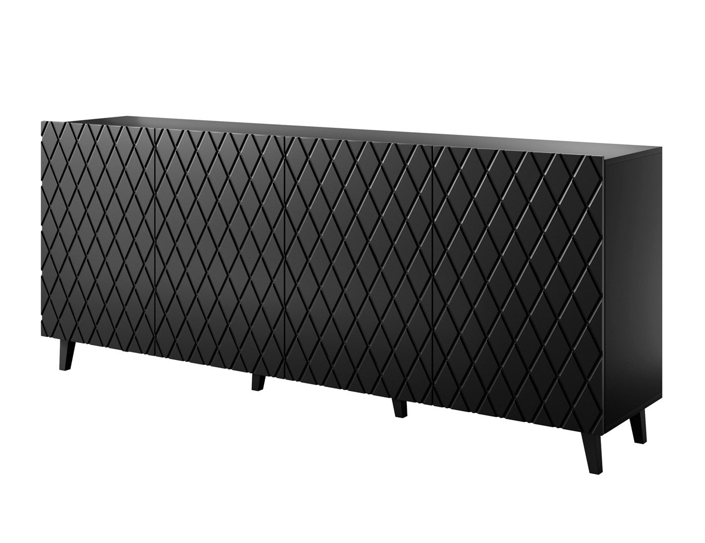 ASTI Chest of Drawers 200x42x82 Black Matt
