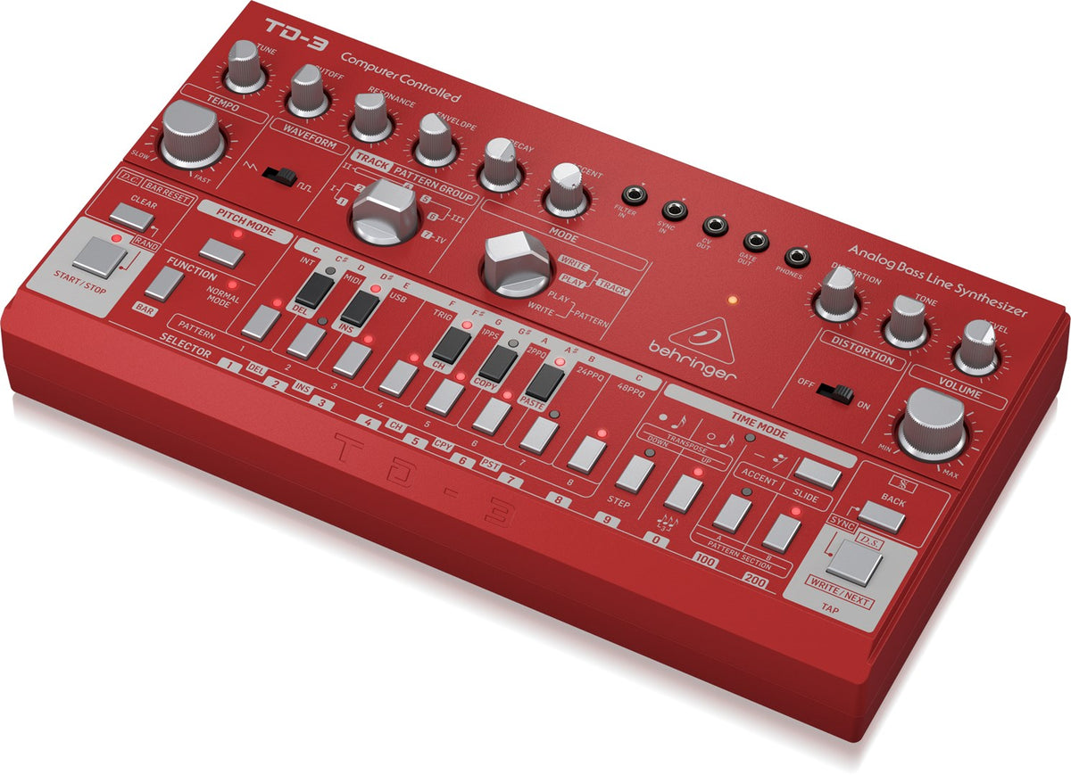 Behringer TD-3-RD Analog Synthesizer Red