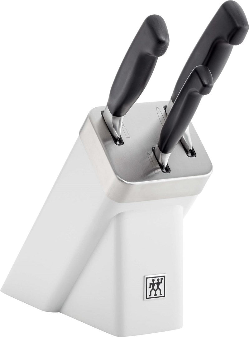 ZWILLING FOUR STAR Set of 3 Knives in Self-Sharpening Block White