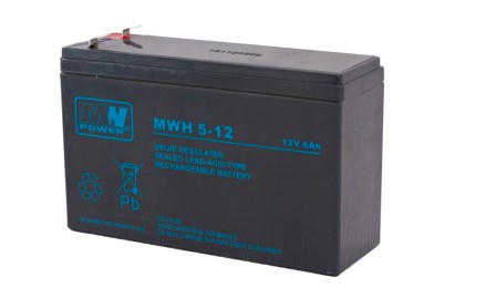 MPL MW POWER MWH 5-12 L UPS Battery 12V 6Ah Black
