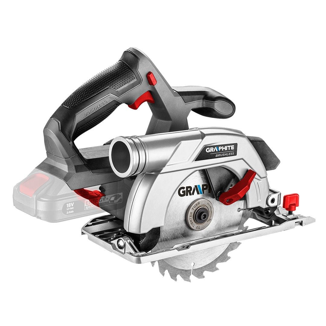 Graphite 58G023 Portable Circular Saw 16.5 cm Grey Red Silver 4200 RPM