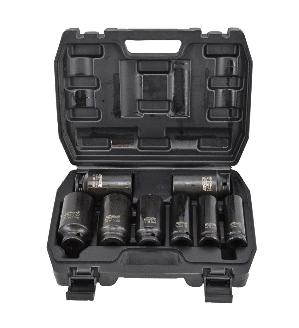 AWTOOLS Socket Set AW38790BL 8 Pieces 3000 g