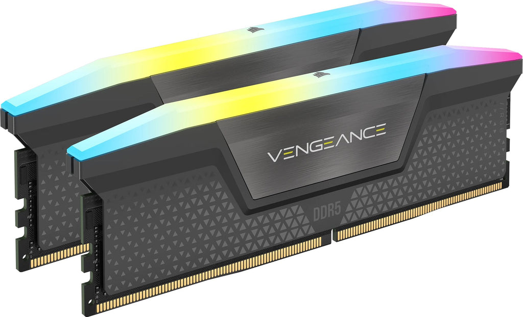 CORSAIR Vengeance RGB DDR5 32GB Kit 2x16GB DIMM 288-PIN 1600 MHz PC5-51200 CL32 Grey (CMH32GX5M2B6400Z32)