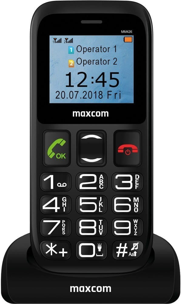 MaxCom Feature Phone MM426 SE, Dual SIM, 1.77" LCD, 600 mAh, Black
