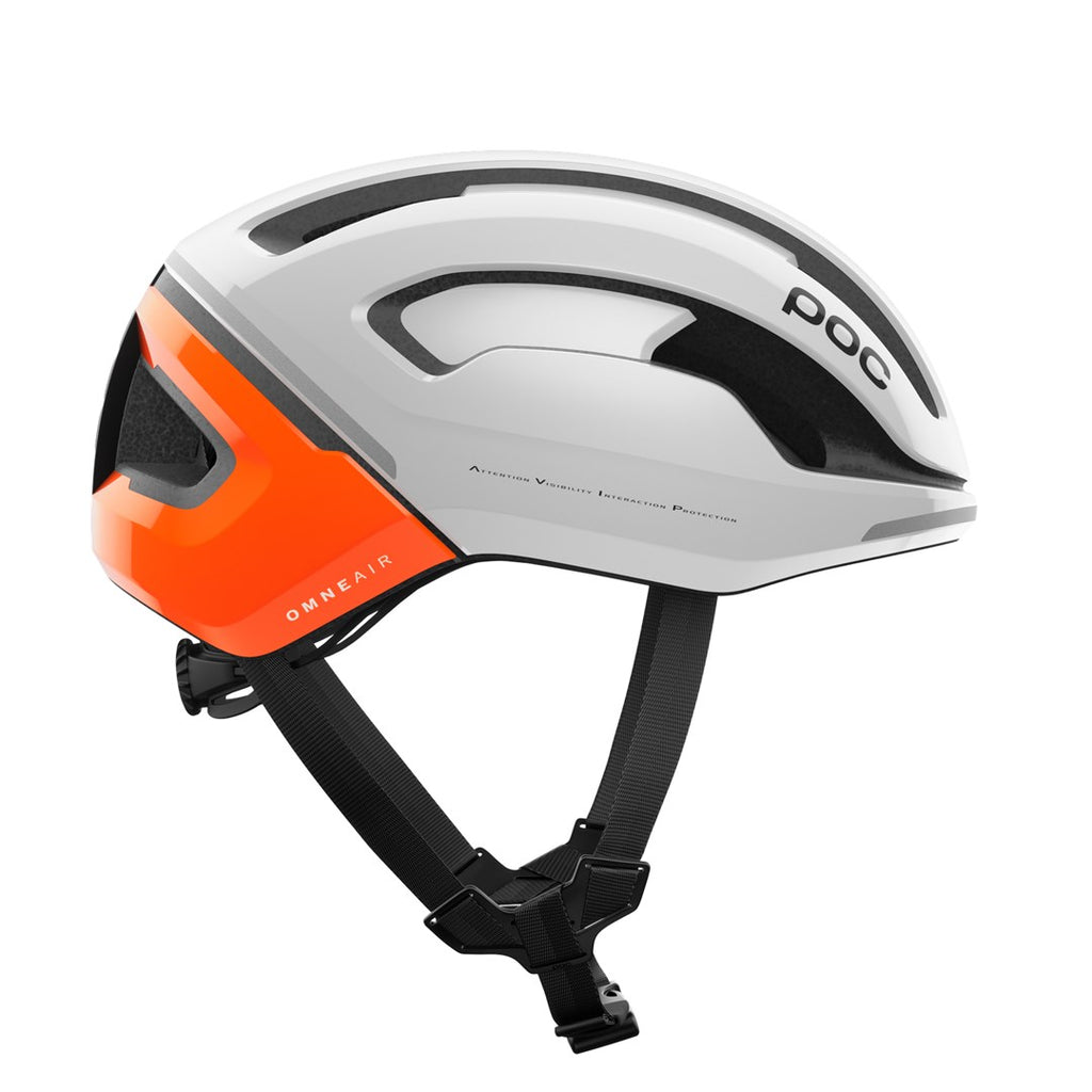POC PC108751126MED1 Helmet for Mountain Biking, White and Fluorescent Orange, Size M 54-59 cm