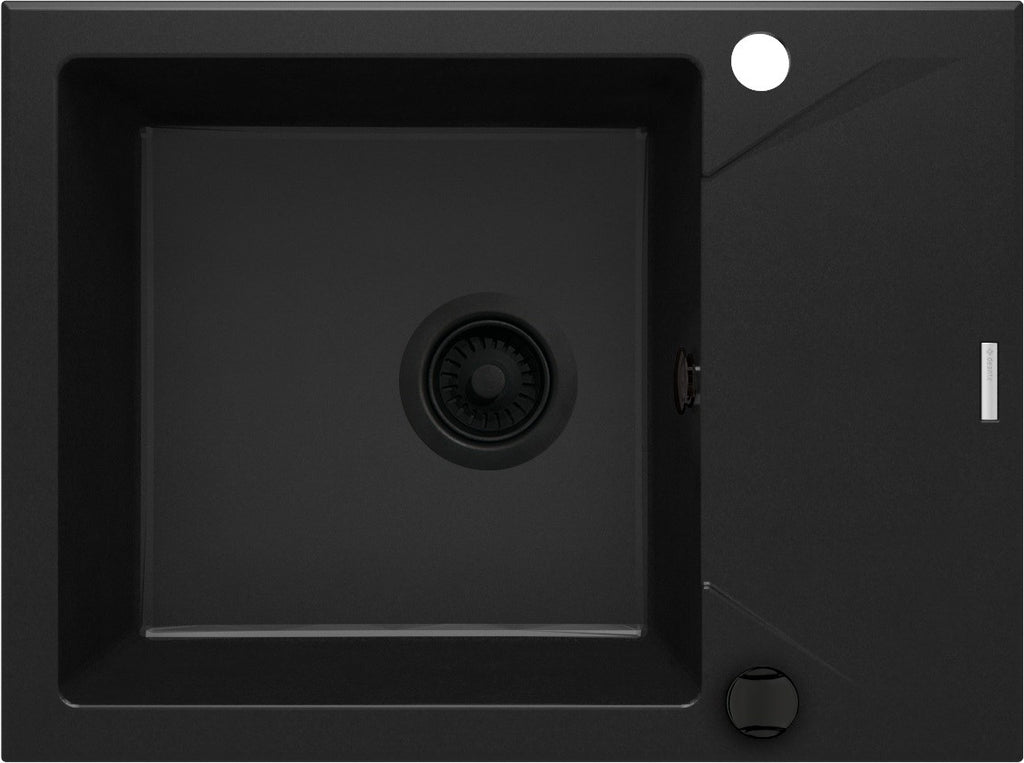 Deante Evora 1-Bowl Granite Sink 59x44 cm Matt Black
