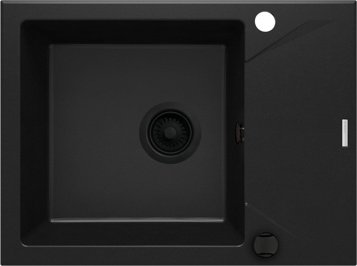 Deante Evora 1-Bowl Granite Sink 59x44 cm Matt Black