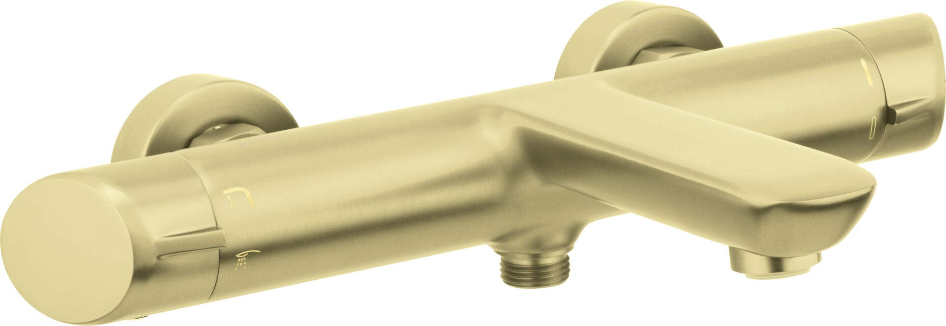 Deante Wall-Mounted Bathtub Faucet Brushed Gold Two-Lever